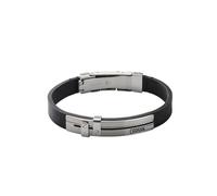 Bracelet FOSSIL en Silicone Noir et Acier