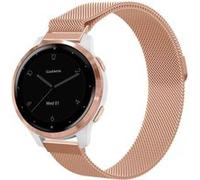 Bracelet Garmin Vivomove 3s (39mm) / Garmin Vivoactive 4s (40mm) / Garmin Vivoactive 3s / Garmin Venu 3S / Garmin Venu 2s (40mm),Fossil Gen 6 (42 mm),Fossil Gen 5e (42 mm) iMOSHION® Bracelet magnétique milanais avec assistance à l'installation Rose dorée