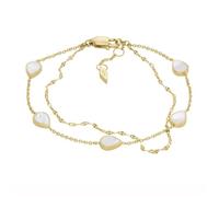 Bracelet - FOSSIL - Teardrop - Acier doré - Nacre - 19 cm