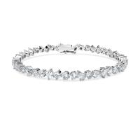 Bracelet Galaxy Tennis, Diamants de synthèse 5 ct tw, Formes variées, Or blanc 18 carats M