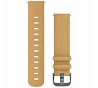 Garmin Bracelet à dégagement Rapide, 20 mm, Daim Brun Clair avec matériel en Ardoise