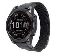 Bracelet Garmin Fenix 5s,Garmin Fenix 6s,Garmin Fenix 7s,Garmin Fenix 8 - 43 mm imoshion QuickFit® Milanees bandje voor de Garmin Watch Noir