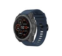 imoshion QuickFit® Bracelet en silicone Stripe pour Garmin Watch | Fixation 26 mm - Bleu Foncé