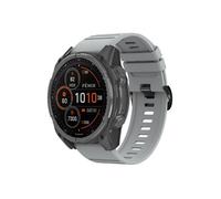 imoshion QuickFit® Bracelet en silicone Stripe pour Garmin Watch | Fixation 26 mm - Gris