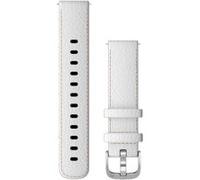 Garmin - Bracelet de montre Quick Release 18mm - Cuir Blanc boucle Silver