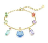 Bracelet Gema, Tailles variées, Cristaux suspendus, Multicolore, Placage de ton or OS