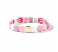 Bracelet géométrique coloré bohème personnalité Bracelet de Couleur vive Bracelet Unisexe de Vacances Bracelet Quotidien Polyvalent Printemps Bijoux à la main-1PC, n° 7, Taille Unique