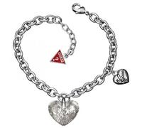 Bracelet Guess - Collection Bijoux Femme Guess - Rhodié - Cœur En Cristal
