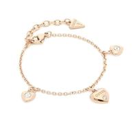 Bracelet - GUESS - UBB70039 - Acier plaqué or rose - Coeurs - Femme