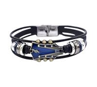 Bracelet guitare rétro avec fermoir en acier inoxydable pour les amateurs de musique, accessoire pour homme et femme, montres colorées pour homme, taille unique, Zinc, Pas de gemme