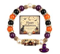 Bracelet Halloween Décorations Bijoux Slap Extensibles Automne Avec Carte