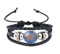 Bracelet Harry potter en cuir tissé et médaillon