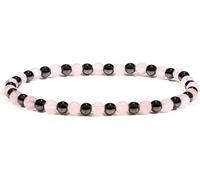 Bracelet hématite / quartz rose -- ±0.4cm