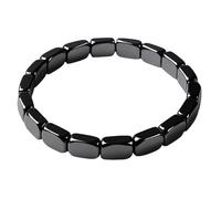 Bracelet Hemios en hématite, fabriqué en pierre naturelle noire, favorise le métabolisme, restaure la confiance et les avantages, convient aux hommes et aux femmes, General, Hématite 0, Pas de gemme