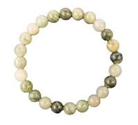 Bracelet hétien naturel pour femme, bracelet de perles rondes vertes, convient pour bracelet de poignet de 17,8 cm, bonne chance pour maman, amoureuse, elle FgY955, length-19cm, Cristal