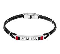 Bracelet Homme AC MILAN B- MB001UCR Cuir Noir OFFICIAL