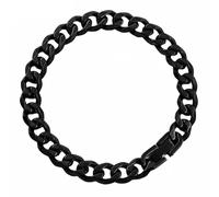 Bracelet Homme Acier Inoxydable Link Chain Black 9mm