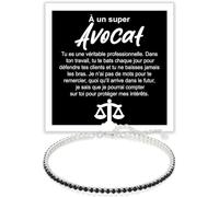 Bracelet Homme Avocat en Argent Sterling 925 Idée Cadeau Anniversaire, Noël ou Remerciement - Coffret avec DÉDICACE Incluse (bracelet d'avocat)