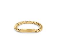 Tommy Hilfiger Jewelry Bracelet en Chaîne pour Homme en Or Jaune avec une Plaque Gravée - 2790346