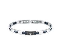 Maserati Bracelet Homme JM424ATZ52 Acier et céramique Bleu et Noir 18+3,5 cm