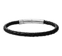 Fossil Bracelet réglable en cuir ou en acier inoxydable pour homme