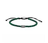 Bracelet homme - FOSSIL - Malachite reconstituée - Ajustable - 25 cm - Blanc