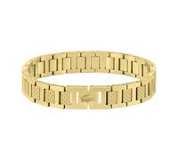 Lacoste Bracelet à Maillons pour Homme Collection METROPOLE en Or Jaune Embelli avec Motif Petit Piqué - 2040120