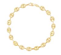 Bracelet Homme - L'ATELIER D'AZUR - Or Jaune - Maille Grain de Café - Longueur 21cm