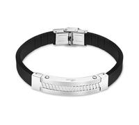 Bracelet Homme Lotus Style Acier Et Silicone