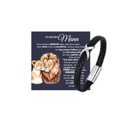Bracelet Homme Mère Fils Cadeau - Bracelet en Cuir Hommes avec Symbole Infini Bracelets pour Mon Fils avec Message de Maman Papa, Cadeau d'Anniversaire pour Garçon 18 Ans, Cadeau d'Anniversaire pour