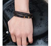 Bracelet Homme multiple + perles femeture magnétique