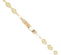 Bracelet Homme Or Jaune Véritable - Maille Grain de Café - Plaque à Graver - L'ATELIER D'AZUR