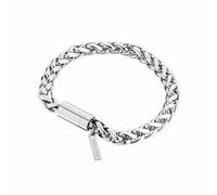 Bracelet Homme Police Carbon - Acier Inoxydable Et Inserte De Carbone