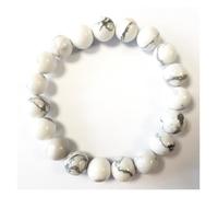 Bracelet - Howlite - 10mm - Blanc - Élastique - Lithothérapie