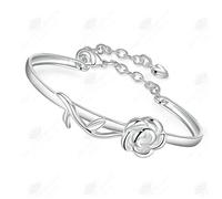 Bracelet - HTBE® - Argent 925 - Rose - 6 cm - Mixte