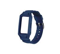 Bracelet Huawei Band 7 6 Pro 6 et Honor Band 6 Silicone Bumper Ajustable bleu nuit