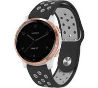 imoshion Bracelet sportif en silicone - Connexion universelle de 18 mm - Noir / Gris