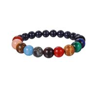 Bracelet Huit Planètes 8/10 mm en grès bleu avec système étoilé pour créer un look enchanteur, parfait pour les amateurs d'astronomie. Prw6600y, taille unique, Plastique, Pas de gemme