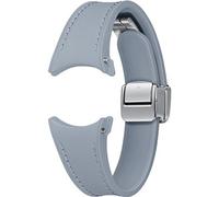 SAMSUNG D-Buckle Hybrid Eco-Leather Band (Slim, S/M) pour Galaxy Watch4 | Watch5 | Watch6 | Watch FE | Watch7 Series, Blue