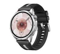 Bracelet hybride de rechange en silicone et nylon pour Huawei Watch GT 6 46 mm Noir