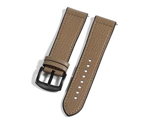 Bracelet hybride en caoutchouc et cuir, de 20 cm de long et 20 à 22 mm de large, avec système de fixation rapide universel et résistant à la transpiration (unisexe).,20 mm