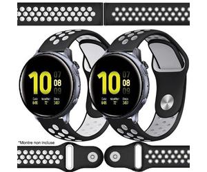 Bracelet IBROZ Samsung/Huawei Sport 20mm blanc+gris x2