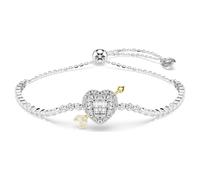Bracelet Idyllia, Tailles variées, Cœur avec flèche, Blanc, Métal rhodié OS