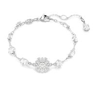 Swarovski Bracelet Idyllia, Tailles variées, Flocon de neige, Blanc, Métal rhodié