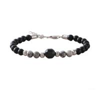 Bracelet œil de chat de 6 mm en pierre naturelle turquoise africaine - Bracelet élastique en perles chakra - Accessoire de méditation unisexe (B)
