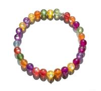 Bracelet œil de chat réactif aux UV - 8 mm - Changement de couleur | Réagit à la lumière du soleil, changement de couleur dynamique, perles de 8 mm, léger à porter, look estival