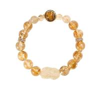 Bracelet œil de tigre en cristal jaune, 10mm, blanc, Attraction richesse naturelle, énergie Positive, cadeau for ami(Yellow Type B)