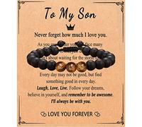 Bracelet œil de tigre pour homme et garçon, cadeau pour petit ami, mari, papa, fils, garçon, homme, en acier inoxydable, sans pierre précieuse, General, Acier inoxydable, Pas de gemme