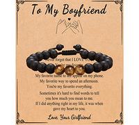 Bracelet œil de tigre pour homme et garçon, cadeau pour petit ami, mari, papa, fils, garçon, homme, en acier inoxydable, sans pierre précieuse, General, Acier inoxydable, Pas de gemme