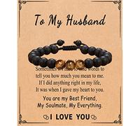 Bracelet œil de tigre pour homme et garçon, cadeau pour petit ami, mari, papa, fils, garçon, homme, en acier inoxydable, sans pierre précieuse, General, Acier inoxydable, Pas de gemme